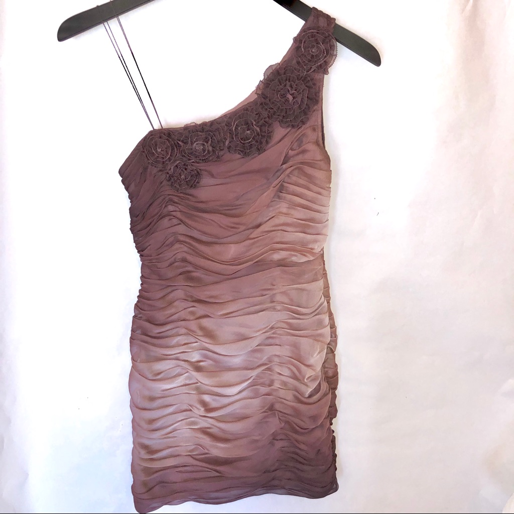 “Adrianna Papell” Purple One Shoulder, Prom Size 8